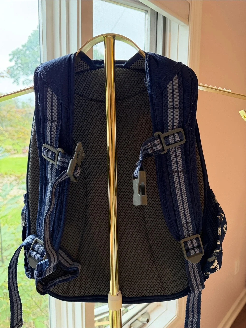 Pottery Barn Kids Dinosaur Skeleton Navy Blue Backpack